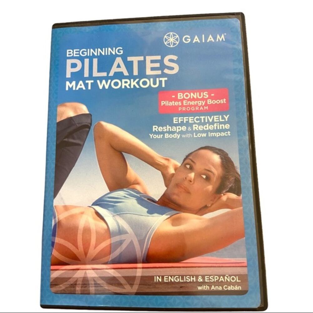 Gaiam Beginning Pilates Mat Workout Video English Spanish EUC